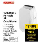 Goldair 12000 BTU Portable Air Conditioner 671404