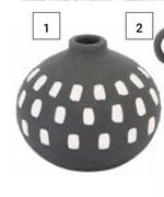 Ceramic Dot Vase 119mm x 119mm x 99mm 850026808