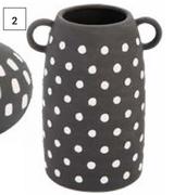 Ceramic Dot Swirl Vase 217mm x 125mm x 215mm 850026894