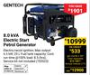 Gentech 8.0 KVA Electric Start Petrol Generator 753523