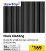 Upper Edge Black Cladding 2.4m (h) x 160mm (w) x 24mm 9d) 850009194