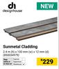 Design House Sunmetal Cladding 2.4m (h) x 130mm (w) x 12mm (d) 850034979