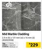 Design House Mid Marble Cladding 2.4m (h) x 131mm (w) x 16mm 9d) 850023938