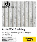 Design House Arctic Wall Cladding 2.4m (h) x 122mm (w) x 11mm (d) 850023964