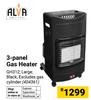 Alva 3-Panel Gas Heater 404361