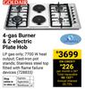 Goldair 4-Gas Burner & 2 Electric Plate Hob 728833