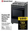 Bennett Read Fusion 60 Onxy Gas Electric Stove 850040587