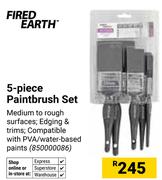 Fired Earth 5 Piece Paint Brush Set 850000086