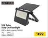 Lightworx 5W Solar Stay On Floodlight 783322
