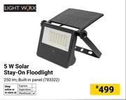 Lightworx 5W Solar Stay On Floodlight 783322