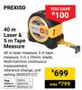 Prexiso 40m Laser & 5m Tape Measure 850033127