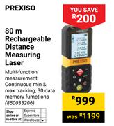 Prexiso 80m Rechargeable Distance Measuring Laser 850033206