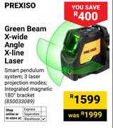 Prexiso Green Beam X-Wide Angle X-Line Laser 850033089