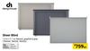 Design House Sheer Blind Natural,Graphite & Grey 1.6m x 2.1m 784344,784338,784332