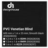 PVC Venetian Blind Smooth Black 600mm x 1m x 25mm 850028335
