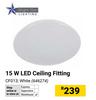 Bright Star Lighting 15W LED Ceiling Fitting CF013 White 646274