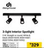 Design House 3 Light Interior Spotlight 5W White & Black 850019339,850019387,850019394,850019395