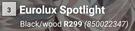 Eurolux Spotlight Black/Wood 850022347