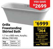 Orilla Freestanding Skirted Bath White 1.7m x 800mm 783185