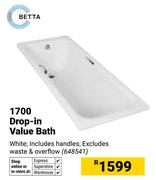 Betta 1700 Drop In Value Bath 648541