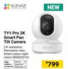 Ezviz TY1 Pro 2K Smart Pan Tilt Camera 850025316