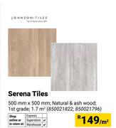 Serena Tiles 500mm x 500mm 850021822,850021796-Per Sqm