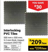 Interlocking PVC Tiles 500mm x 500mm 593770-Per Box
