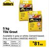 Builders Tile Grout 468338,468337-5Kg
