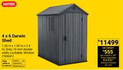 Keter 4 x 6 Darwin Shed 1.26m x 1.83m x 2.4m 769041