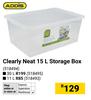 Addis Clearly Neat 15Ltr Storage Box 518494