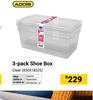 Addis 3-Pack Shoe Box (Clear) 850018235