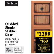 Dortello Studded Single Stable Door 2.030m(h) X 813mm(w) 713496