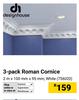 Designhouse 3-Pack Roman Cornice White 2m x 100mm X 95mm 756020