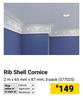 Rib Shell Cornice 2m x 65mm X 87mm 577025