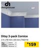Designhouse Ditsy 3-Pack Cornice 2m x 90mm x 65mm 756019