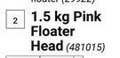 Poolbrite Pink Floater Head 481015-1.5kg Each