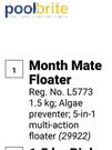 Poolbrite Month Mate Floater 29922-Each