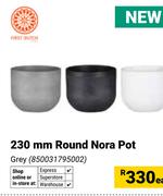 230mm Round Nora Pot 850031795002-Each