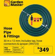 Garden Master Hose Pipe & Fittings 30m x 12mm (395723)