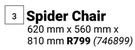 Design House Spider Chair 620mm x 560mm x 810mm (746899)