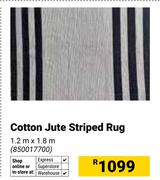 Cotton Jute Stripped Rug 1.2m x 1.8m (850017700)