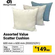 Design House Assorted Value Scatter Cushion 600mm x 600mm (850025291)-Each
