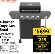 Megamaster 5 Burner Onyx Gas Braai (850018239)