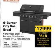 Megamaster 6 Burner Onyx Gas Braai (850018265)