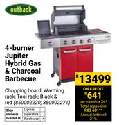 Outback 4 Burner Jupiter Hybrid Gas & Charcoal Barbecue (850002220,850002271)