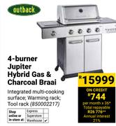 Outback 4 Burner Jupiter Hybrid Gas & Charcoal Braai (850002217)