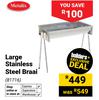 Metalix Large Stainless Steel Braai 81716