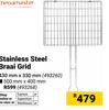 Megamaster Stainless Steel Braai Grid 430mm x 330mm 493260