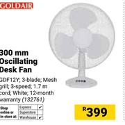 Goldair 300mm Oscillating Desk Fan GDF12Y 