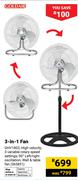 Goldair 3-In-1 Fan GHV1802 